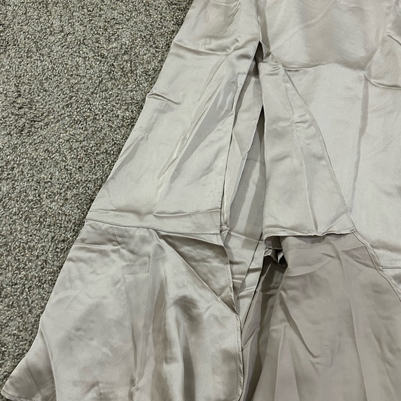 NWT Show Me Your Mumu Claire Midi Dress Waist Tie Women's Size Xs Champagne - Picture 6 of 12